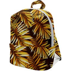 Golden Leaves Zip Up Backpack by goljakoff