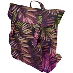 Purple Leaves Buckle Up Backpack