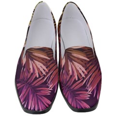 Purple Leaves Women s Classic Loafer Heels by goljakoff