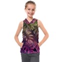 Purple leaves Kids  Sleeveless Hoodie View1