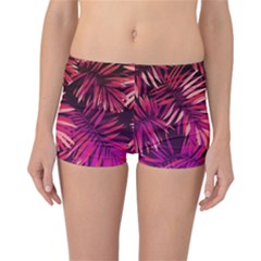 Pink Leaves Reversible Boyleg Bikini Bottoms by goljakoff