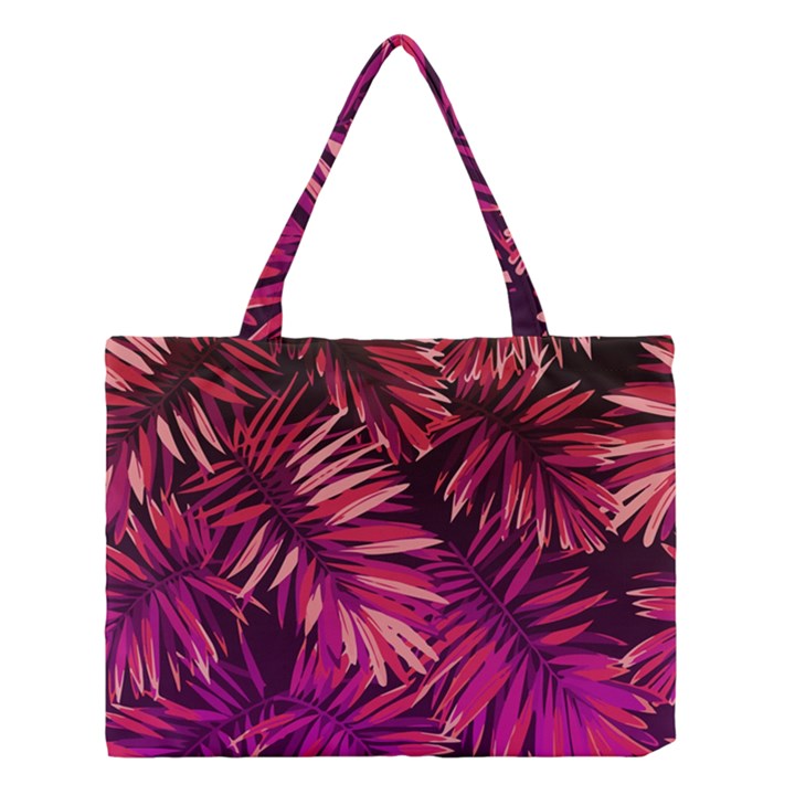 Pink leaves Medium Tote Bag