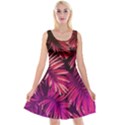 Pink leaves Reversible Velvet Sleeveless Dress View1