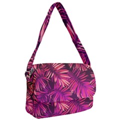 Pink leaves Courier Bag