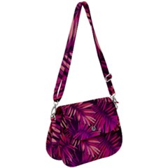 Pink Leaves Saddle Handbag by goljakoff