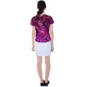 Pink leaves Women s Sports Top View2