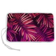 Pink Leaves Pen Storage Case (m) by goljakoff