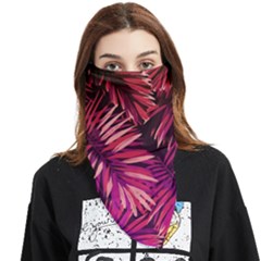 Pink Leaves Face Covering Bandana (triangle) by goljakoff