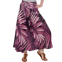 Rose Leaves Satin Palazzo Pants by goljakoff