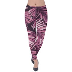 Rose Leaves Velvet Leggings by goljakoff