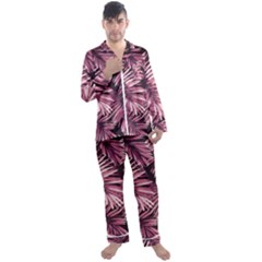 Rose Leaves Men s Long Sleeve Satin Pyjamas Set by goljakoff