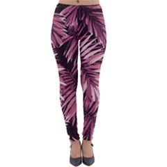 Rose Leaves Lightweight Velour Leggings by goljakoff