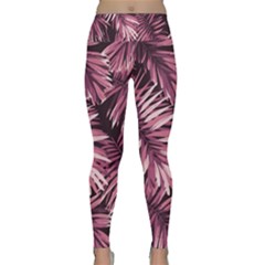 Rose Leaves Lightweight Velour Classic Yoga Leggings by goljakoff