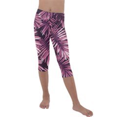 Rose Leaves Kids  Lightweight Velour Capri Leggings  by goljakoff