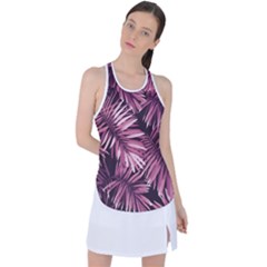 Rose Leaves Racer Back Mesh Tank Top by goljakoff