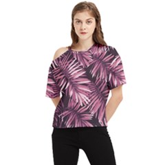 Rose Leaves One Shoulder Cut Out Tee by goljakoff