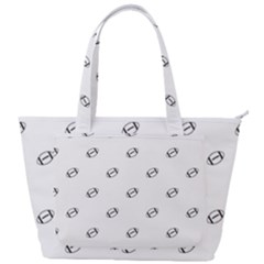 American Football Ball Motif Print Pattern Back Pocket Shoulder Bag 