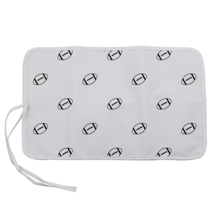 American Football Ball Motif Print Pattern Pen Storage Case (S)