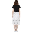 American Football Ball Motif Print Pattern Frill Hi Low Chiffon Skirt View2