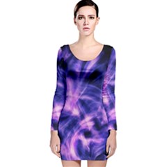 Plasma Hug Long Sleeve Velvet Bodycon Dress by MRNStudios