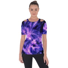 Plasma Hug Shoulder Cut Out Short Sleeve Top by MRNStudios