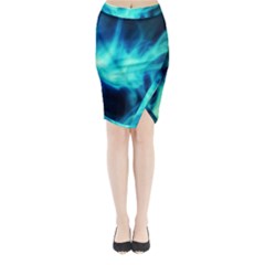 Glow Bomb  Midi Wrap Pencil Skirt by MRNStudios