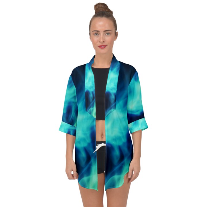 Glow Bomb  Open Front Chiffon Kimono