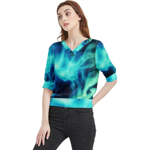 Glow Bomb  Quarter Sleeve Blouse by MRNStudios