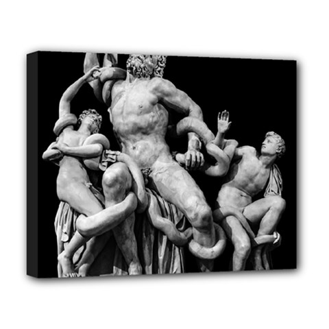 Laocoon Sculpture Over Black Deluxe Canvas 20  x 16  (Stretched)