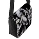 Laocoon Sculpture Over Black Flap Closure Messenger Bag (S) View2