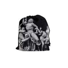 Laocoon Sculpture Over Black Drawstring Pouch (Medium)