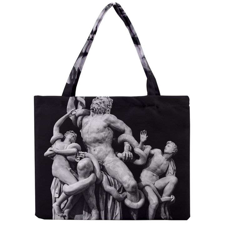 Laocoon Sculpture Over Black Mini Tote Bag