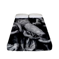 Laocoon Sculpture Over Black Fitted Sheet (Full/ Double Size)