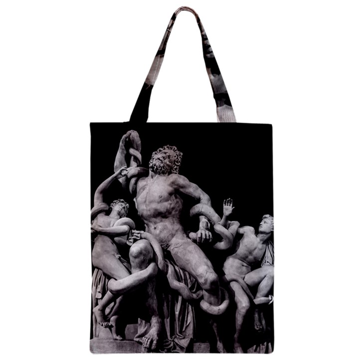 Laocoon Sculpture Over Black Zipper Classic Tote Bag