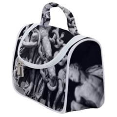 Laocoon Sculpture Over Black Satchel Handbag