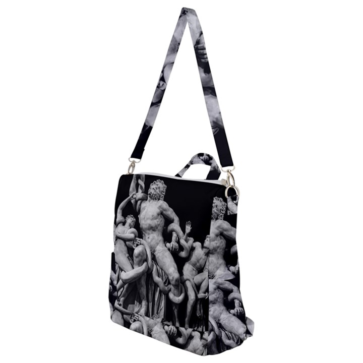 Laocoon Sculpture Over Black Crossbody Backpack