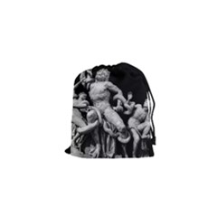 Laocoon Sculpture Over Black Drawstring Pouch (XS)