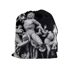 Laocoon Sculpture Over Black Drawstring Pouch (XL)