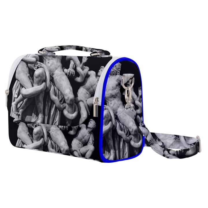 Laocoon Sculpture Over Black Satchel Shoulder Bag