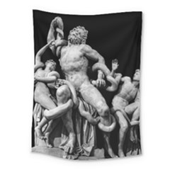 Laocoon Sculpture Over Black Medium Tapestry