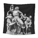 Laocoon Sculpture Over Black Square Tapestry (Large) View1