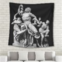 Laocoon Sculpture Over Black Square Tapestry (Large) View2