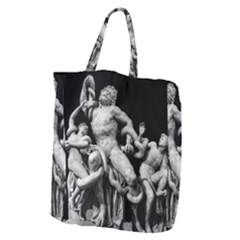 Laocoon Sculpture Over Black Giant Grocery Tote