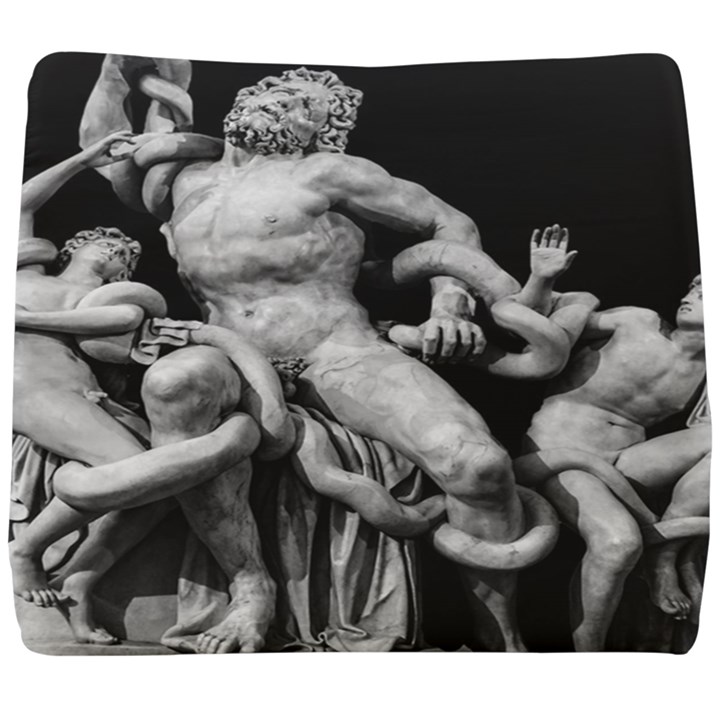 Laocoon Sculpture Over Black Seat Cushion