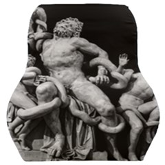 Laocoon Sculpture Over Black Car Seat Back Cushion 