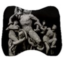 Laocoon Sculpture Over Black Velour Head Support Cushion View1