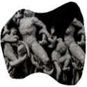 Laocoon Sculpture Over Black Velour Head Support Cushion View4