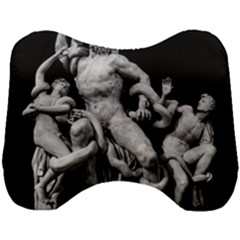 Laocoon Sculpture Over Black Head Support Cushion