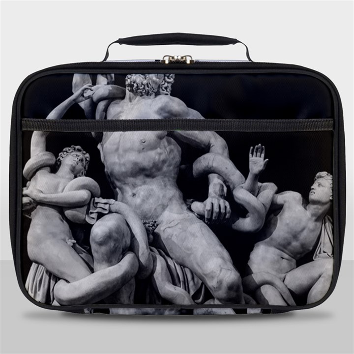 Laocoon Sculpture Over Black Full Print Lunch Bag