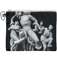 Laocoon Sculpture Over Black Canvas Cosmetic Bag (XXXL)